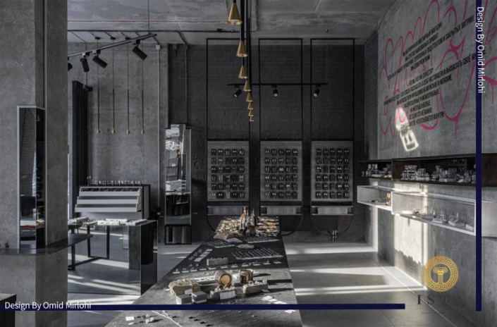 پروژه طراحی داخلی فروشگاه زیورآلات در ازمیر ترکیه